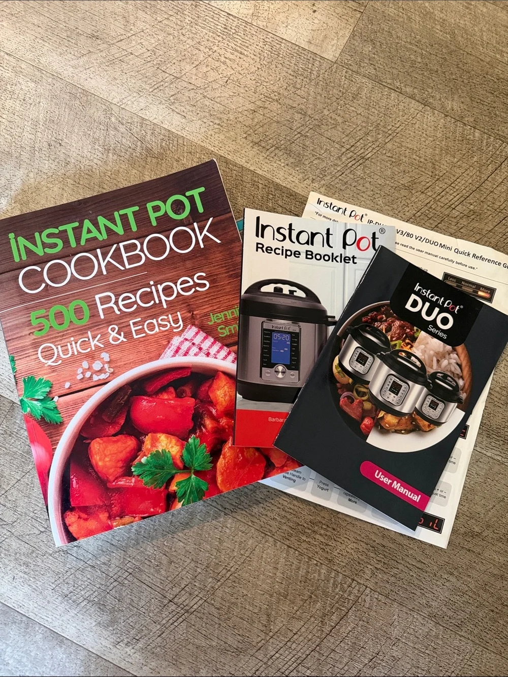 Instant Pot Duo Cookbook & User Manual Set - Red Accent